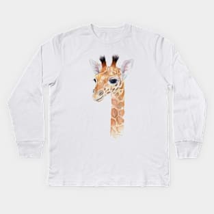 Baby Giraffe Kids Long Sleeve T-Shirt